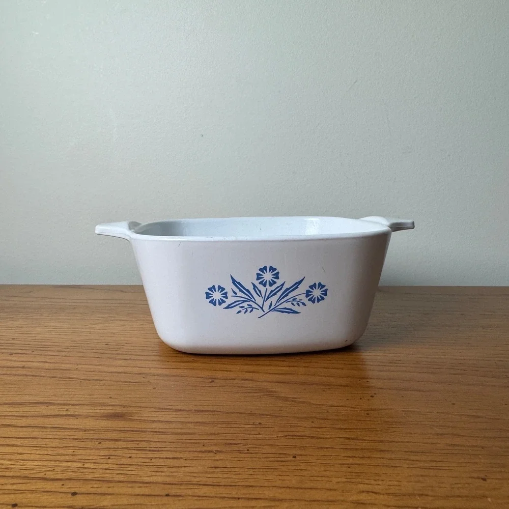 CorningWare Blue Cornflower Square Casserole Dish‎ 2 3/4 CUP Microwave Safe